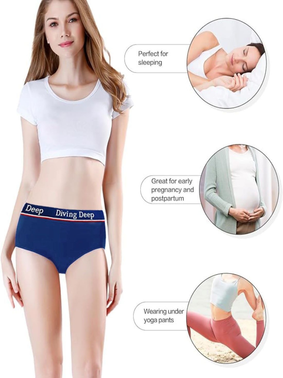 

Diving Deep Pack Of 4 Cotton Mid-Rise Hipster Briefs DD349 Blue, D Pink, M, Purple D101_4