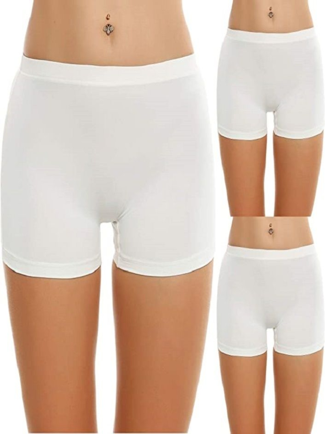 

Diving Deep Pack Of 3 Boy Shorts Briefs F_5Full Panty_Three Pack_L, White