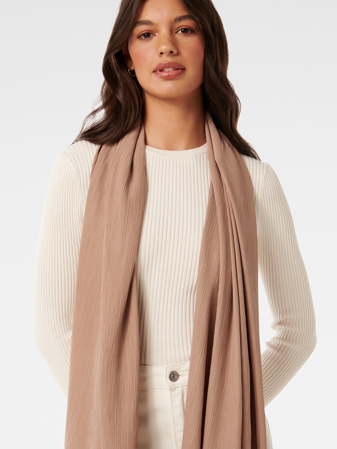 

Forever New Women Scarf, Peach