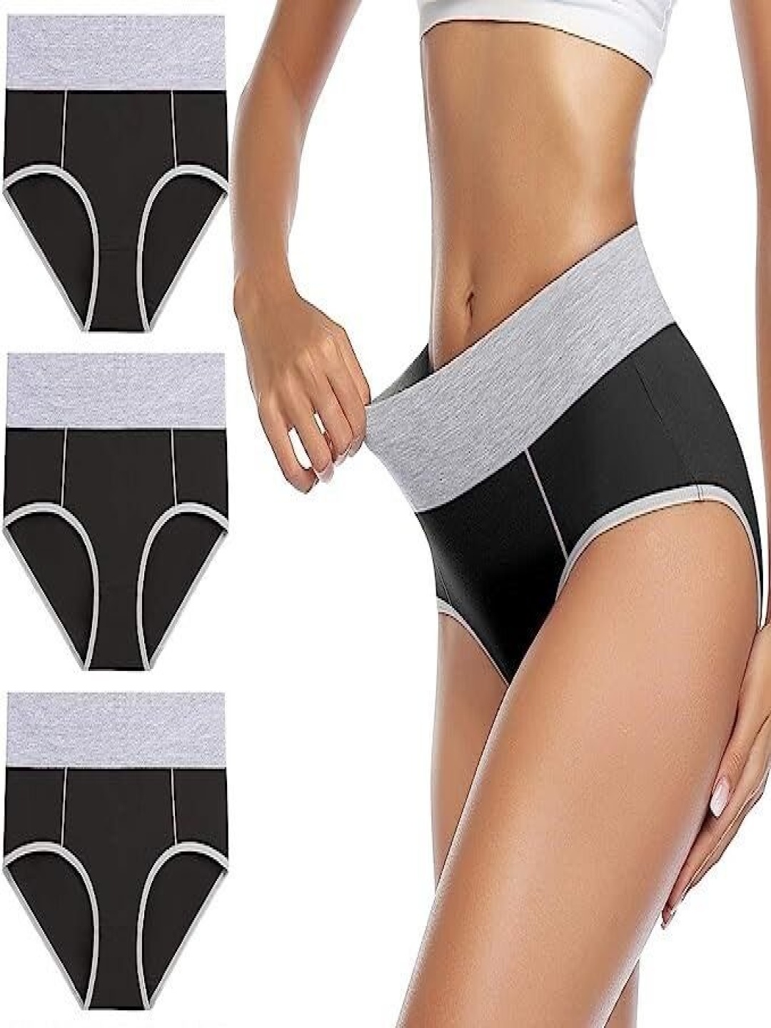 

Diving deep Pack Of 3 Cotton Hipster Briefs B_8_3 Pack_XS, Black