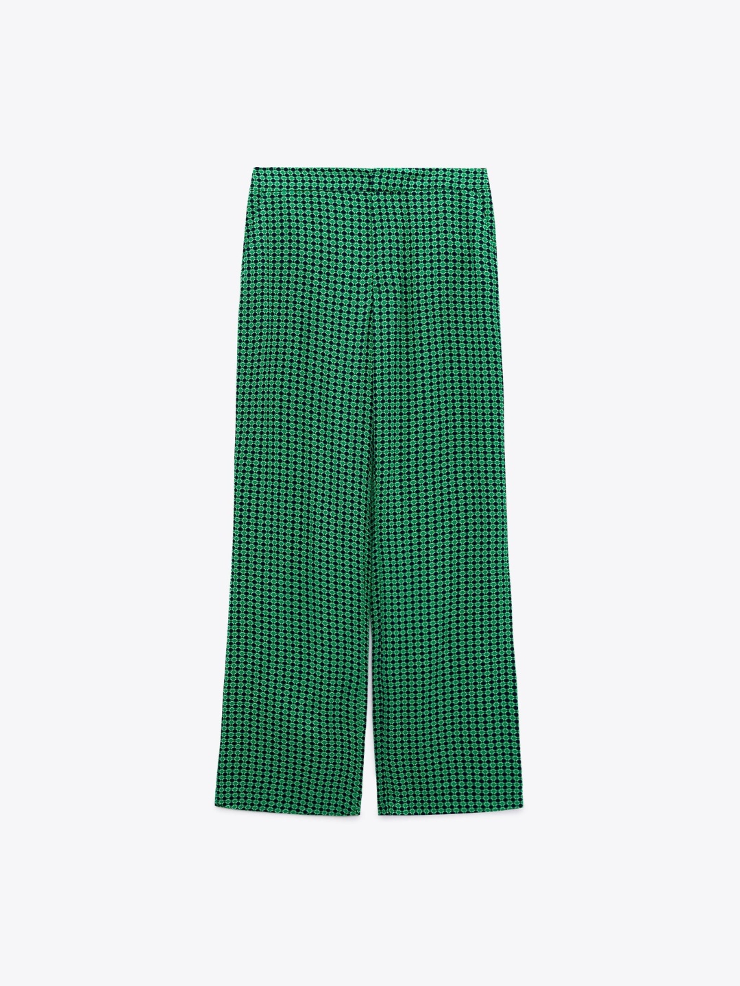 

ZARA Women Checked Trousers, Green