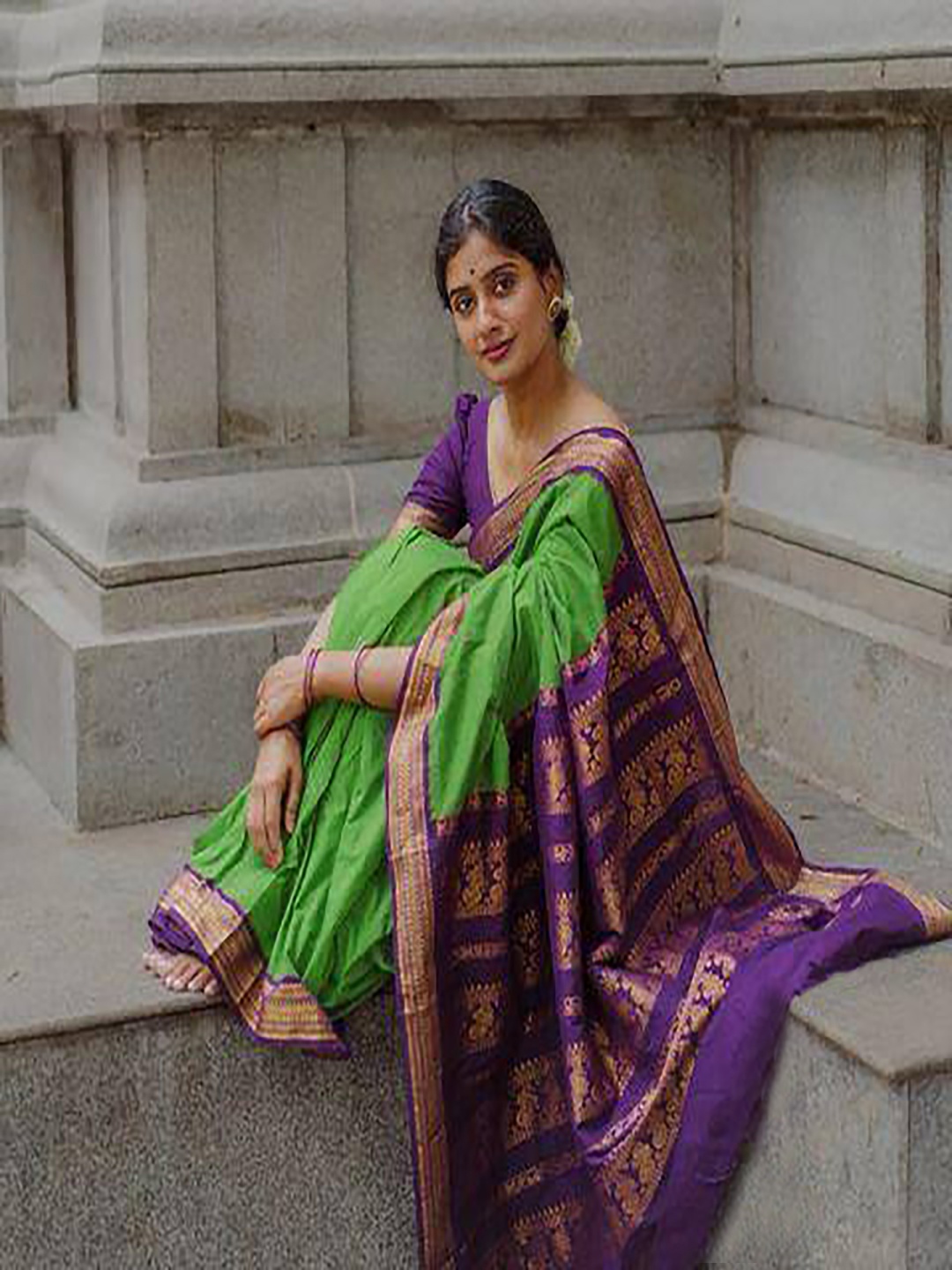 

Anjaneya Sarees Woven Design Banarasi Saree, Green