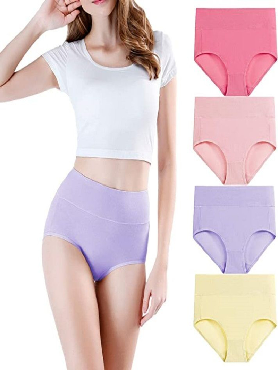 

Diving Deep Pack Of 4 High-Rise Hipster Briefs I_3_M, Pink