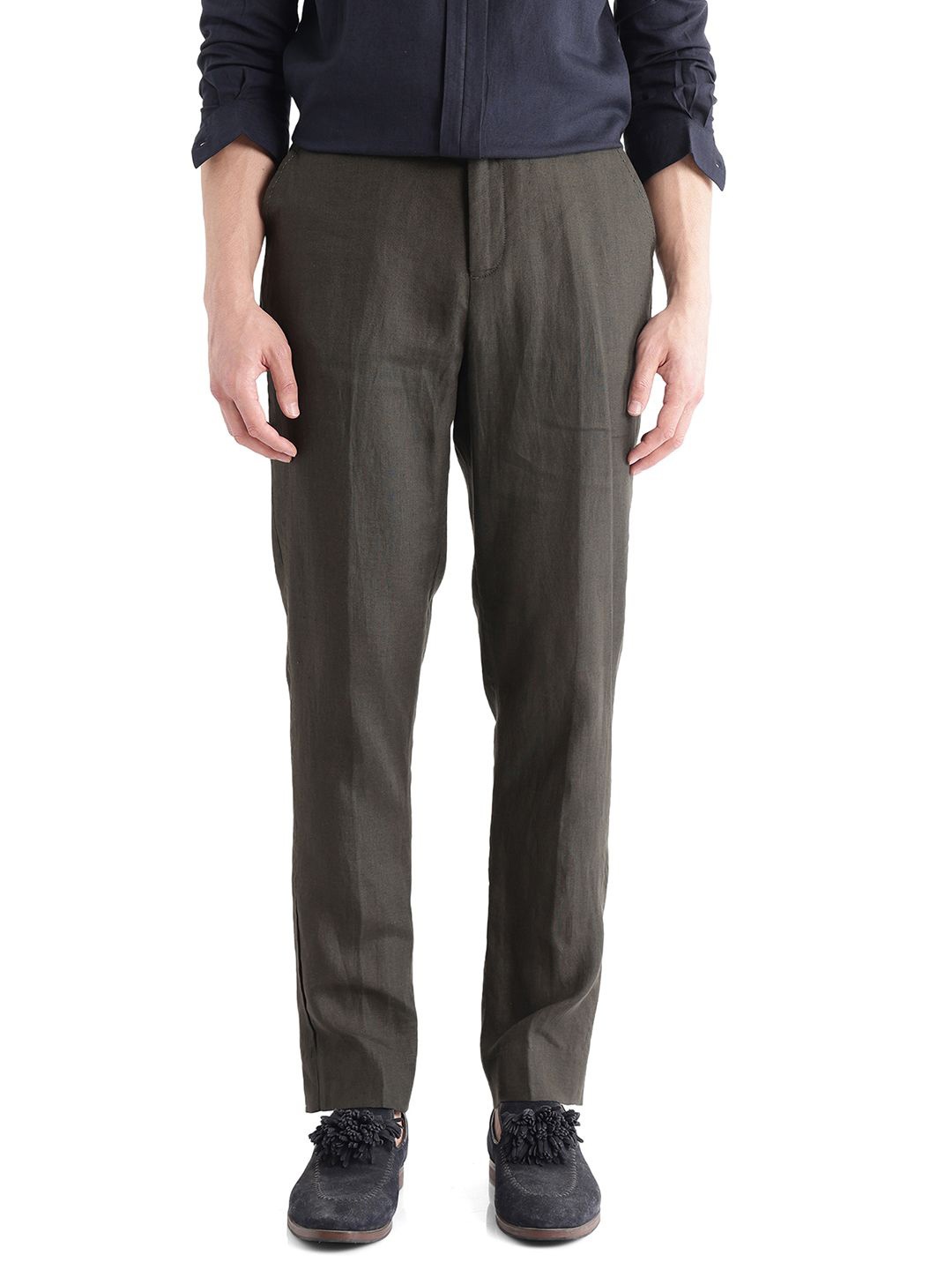 

RARE RABBIT Men Tailored Trousers, Olive