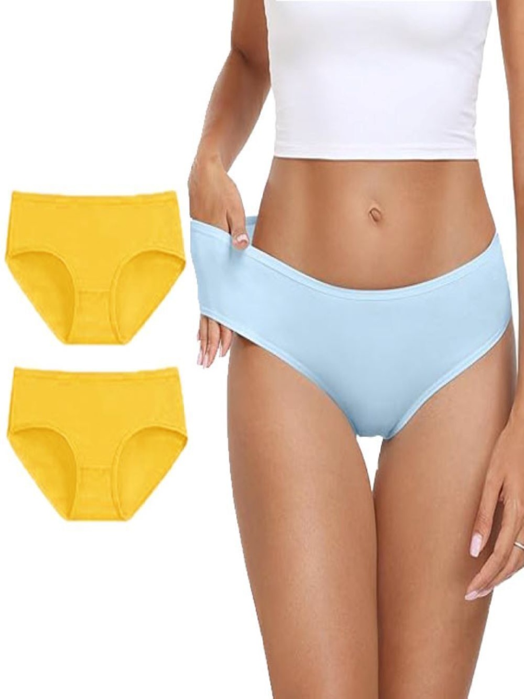 

Diving Deep Pack Of 3 Cotton Mid-Rise Hipster Briefs DD122 Y2, 07 New Pant_ies_3 PC_XS, Blue