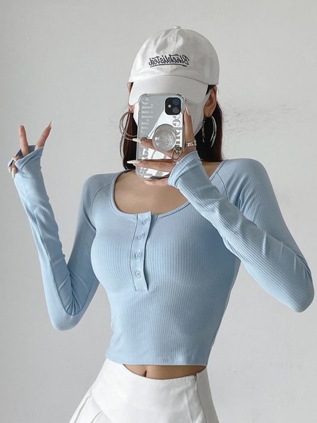 

LULU & SKY Crop Top, Blue