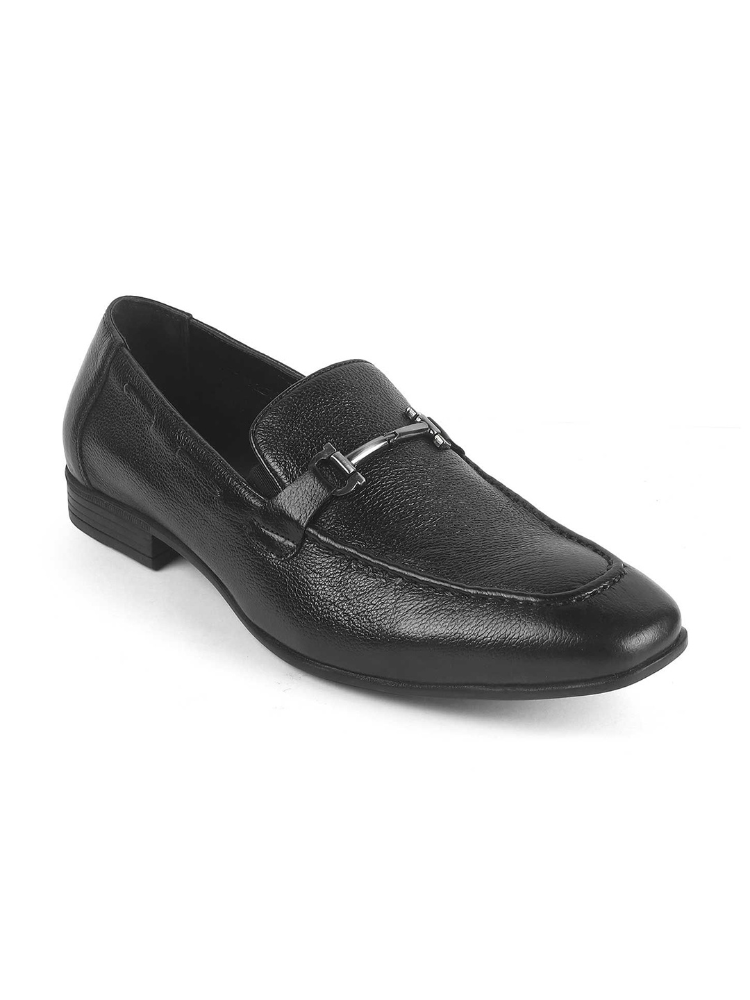 

Tresmode Men Leather Formal Loafers, Black