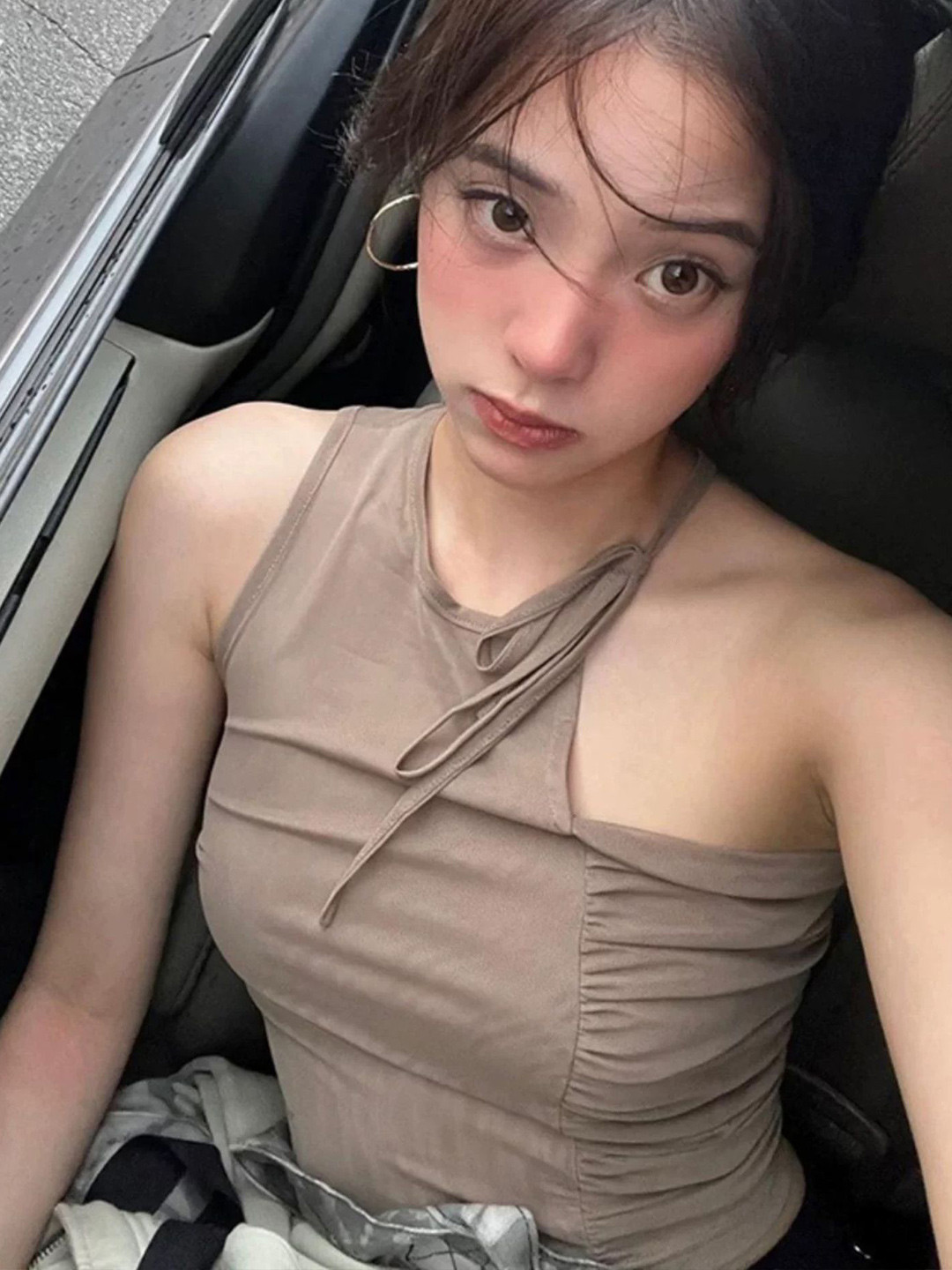 

LULU & SKY Striped Tube Top, Brown