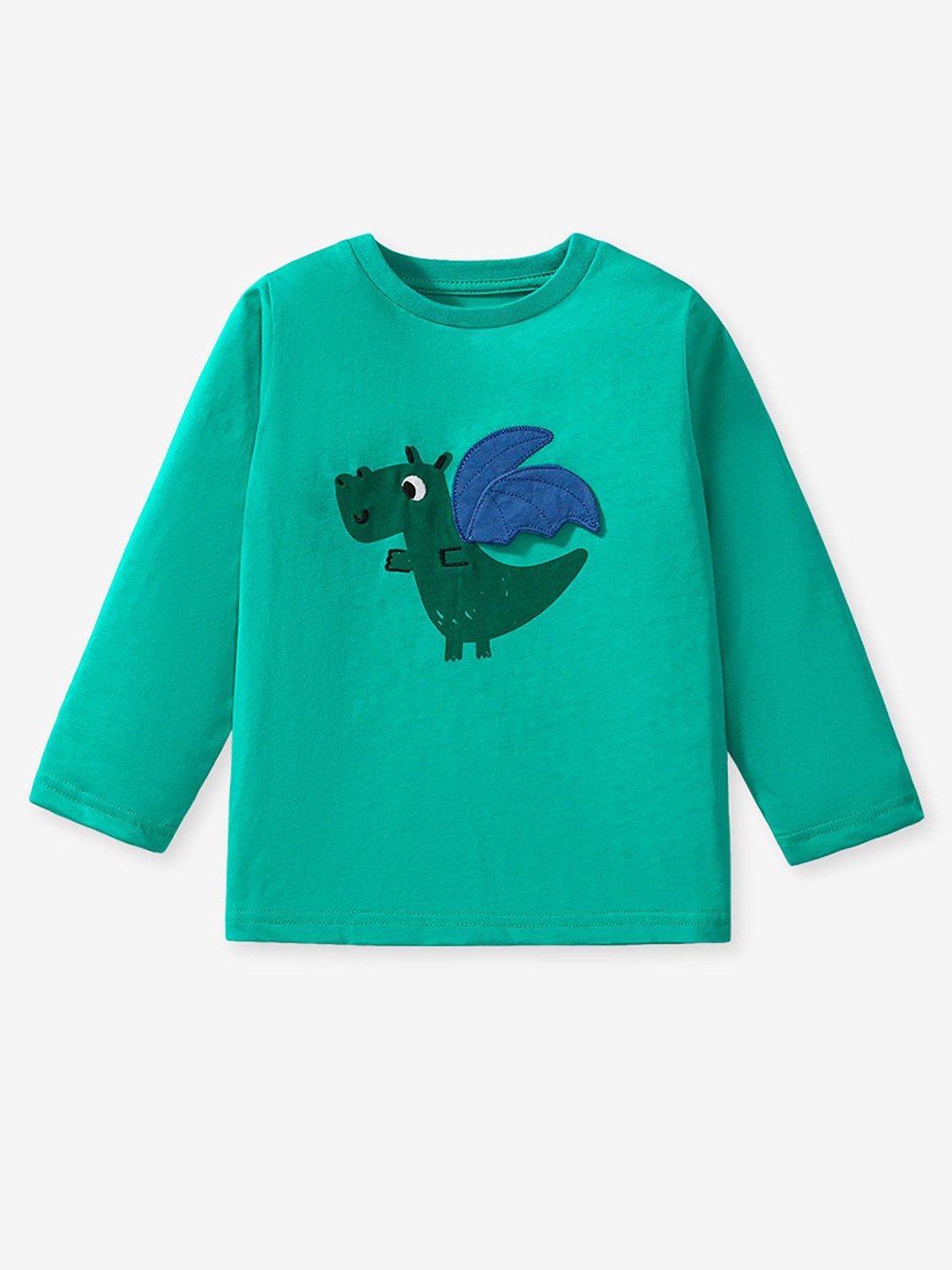 

LULU & SKY Print Cotton Top, Green
