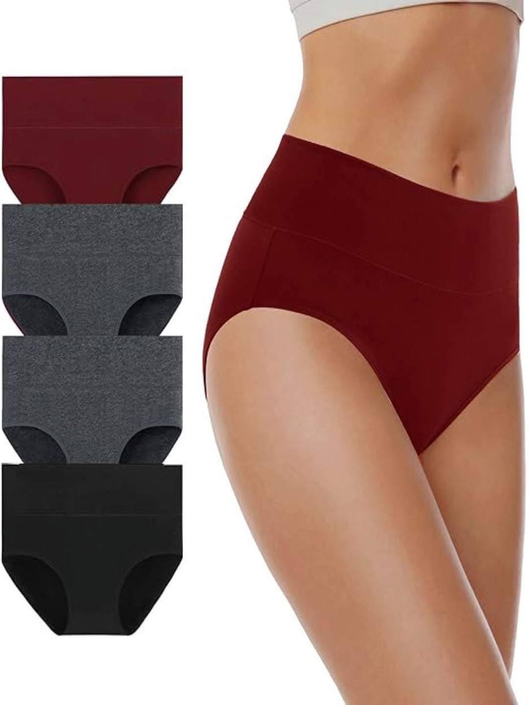 

Diving deep Pack Of 4 Hipster Briefs DD11 M, G2, BHR 1 P_anties_4 PCS_L, Grey