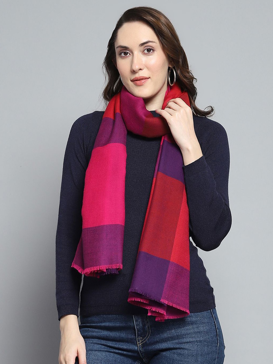 

Monte Carlo Women Striped Stole, Pink