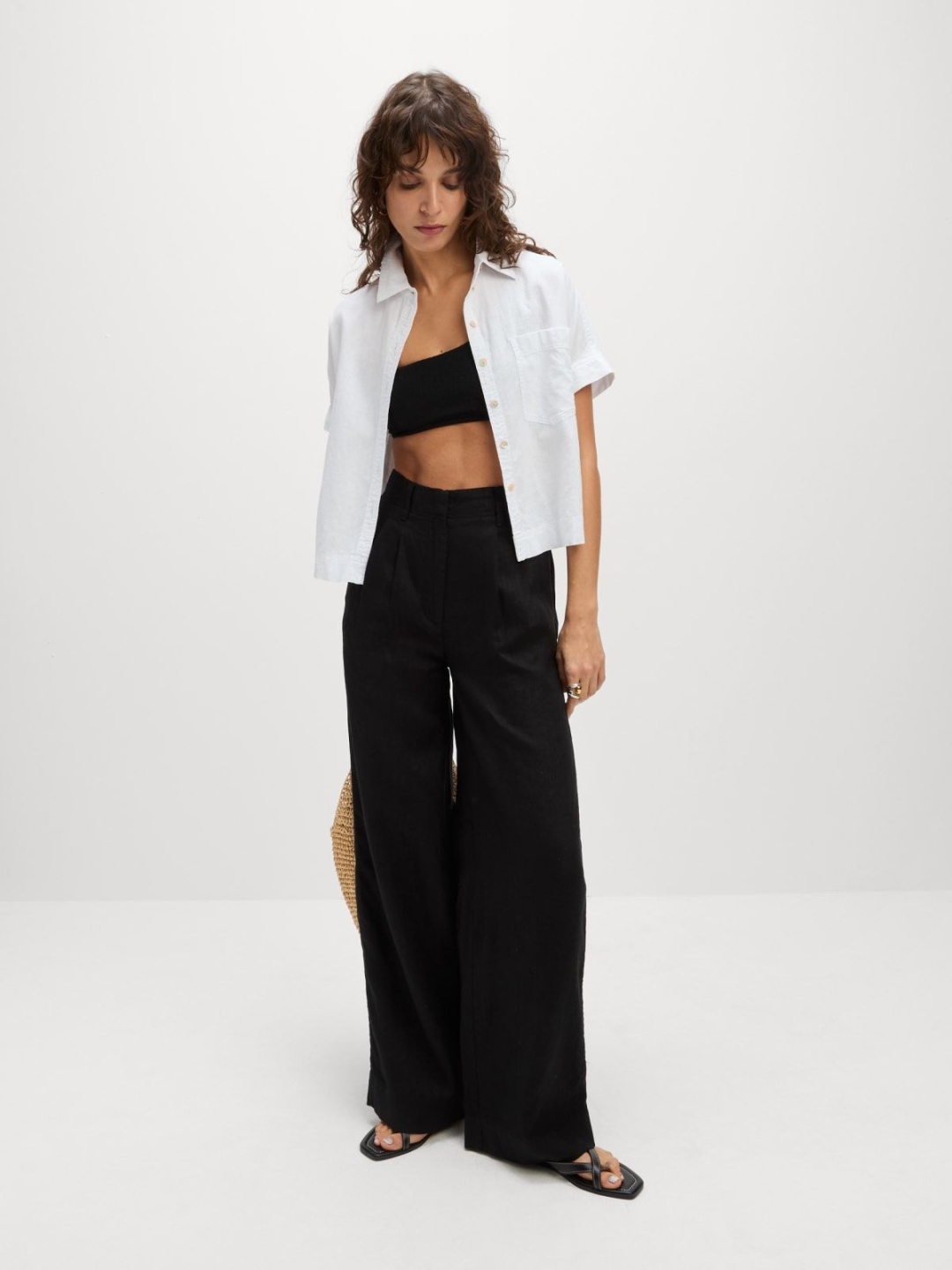 

Marks & Spencer Women High-Rise Trousers, Black