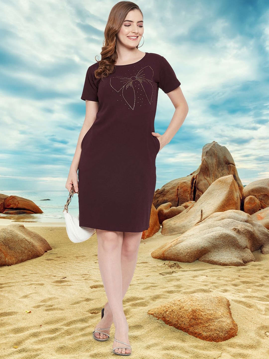 

DressBerry Embellished A-Line Dress, Na