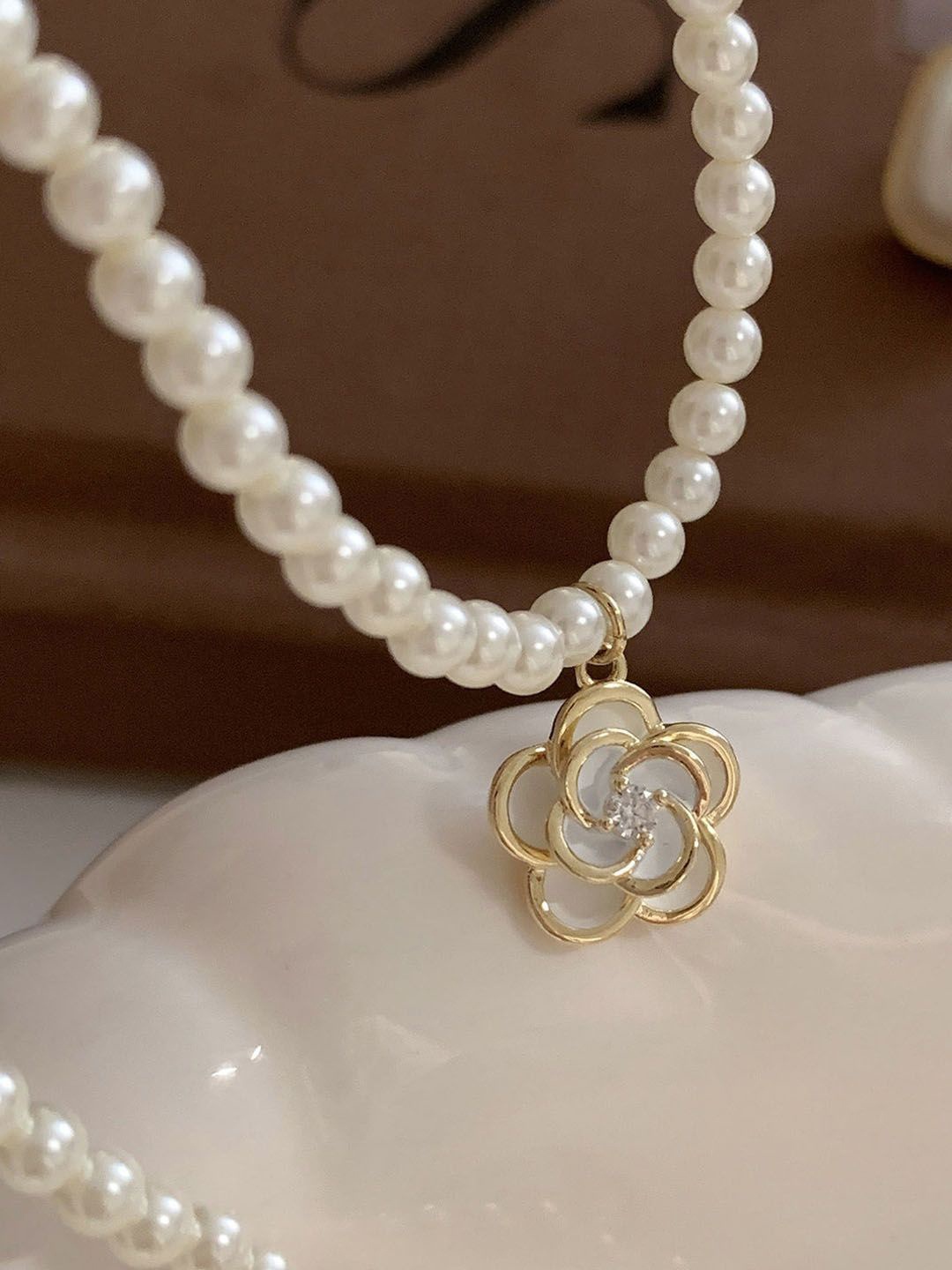 

StyleCast Elegant Pearls Beaded Necklace, Gold