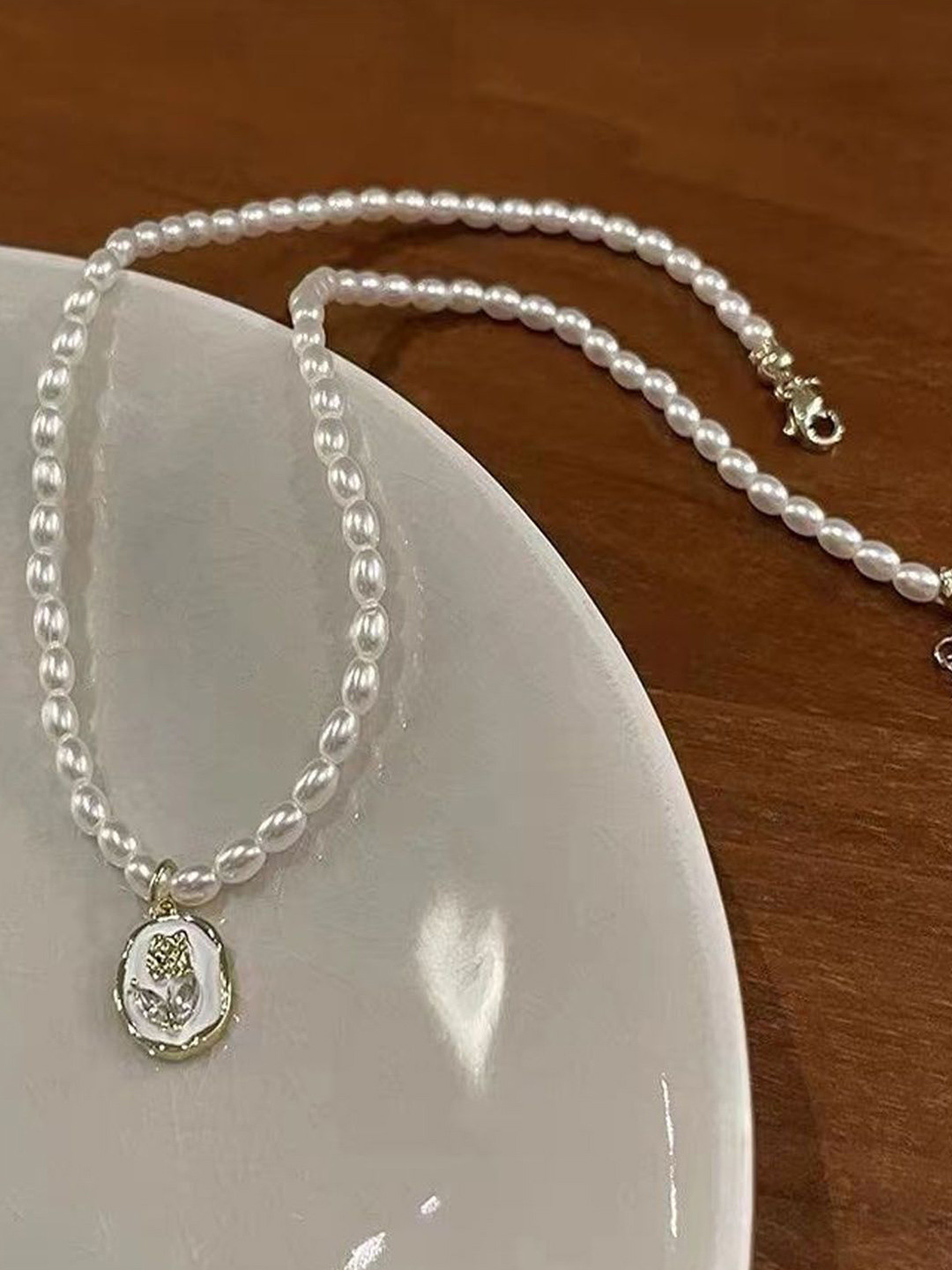 

StyleCast Beaded Elegant Necklace, Silver