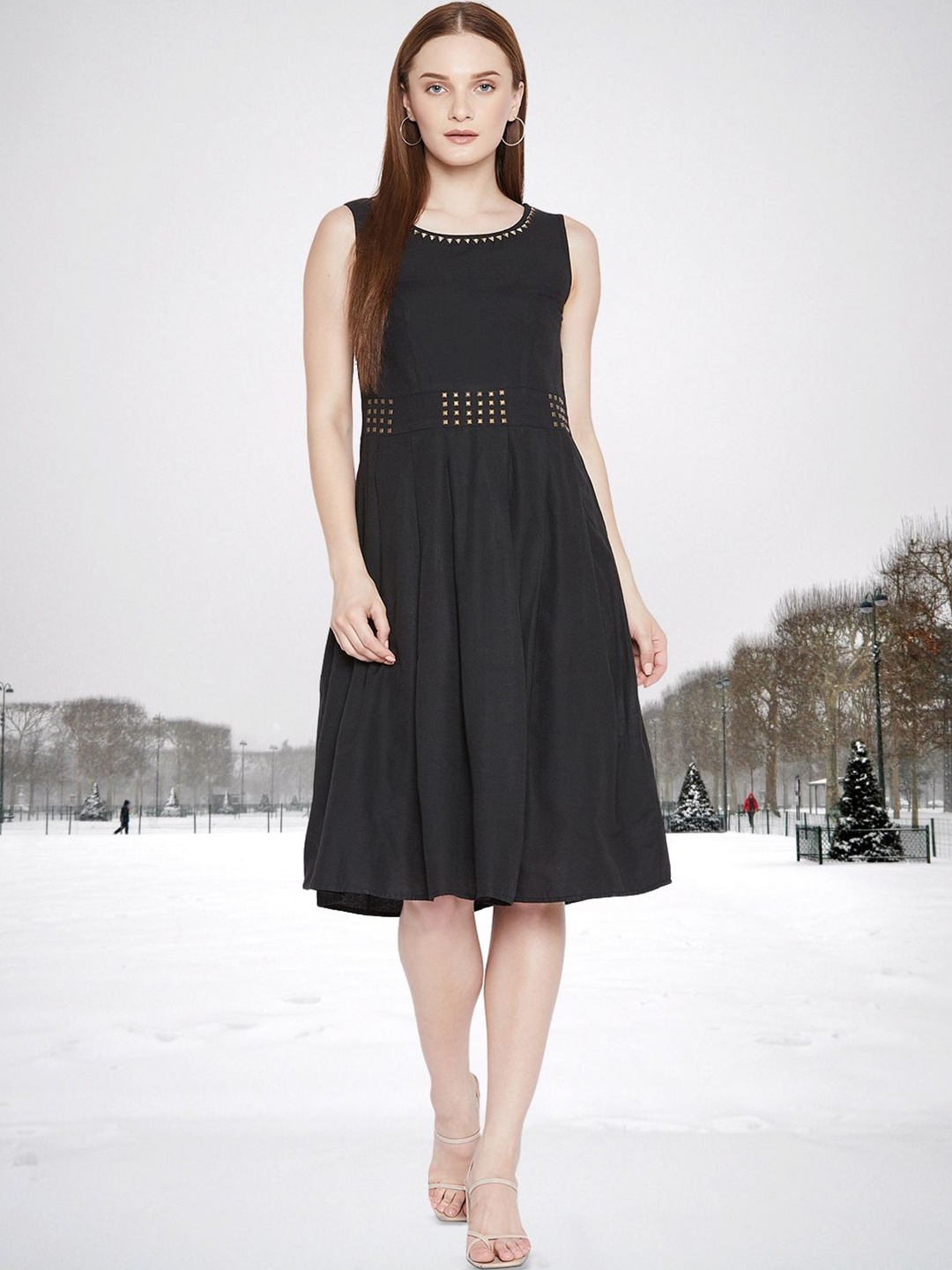 

DressBerry A-Line Dress, Black