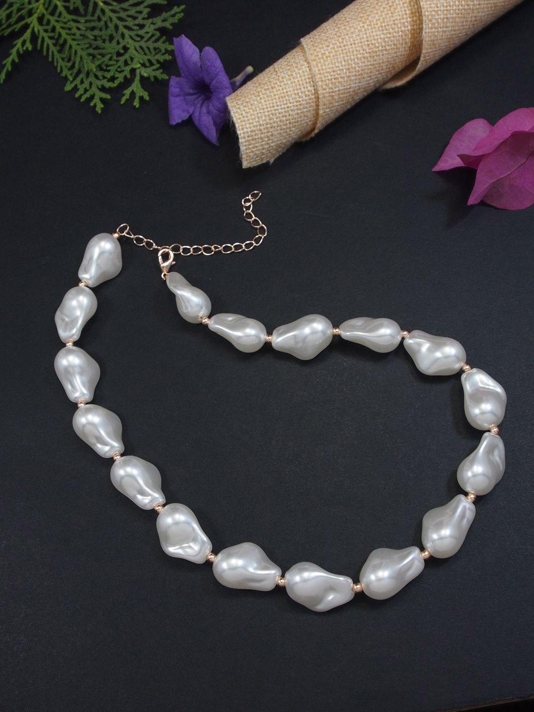 

V FASHION JEWELLERY Rose Gold-Plated Necklace