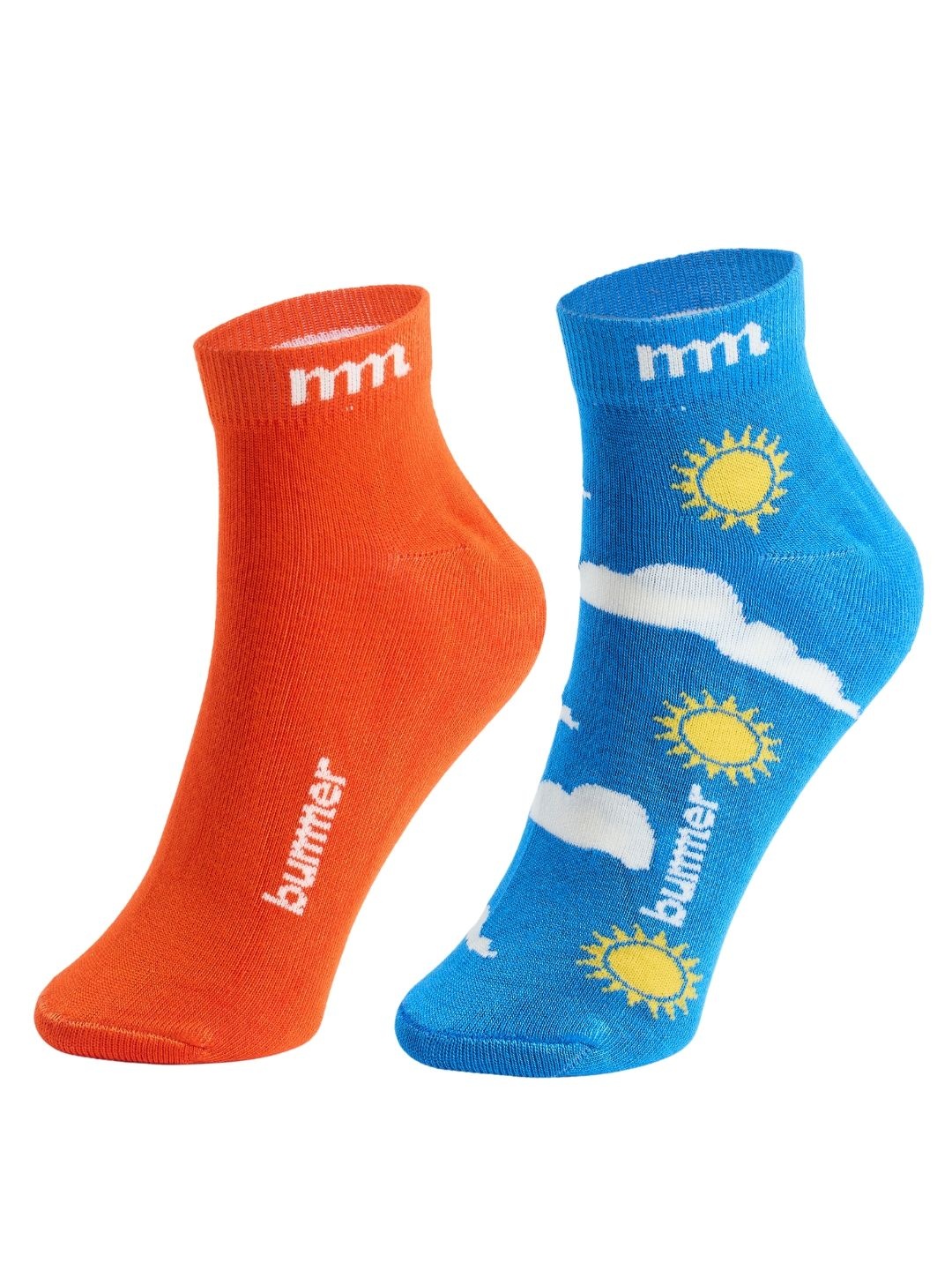 

bummer Unisex Pack Of 2 Odour-Free & Breathable Ankle Length Socks, Blue