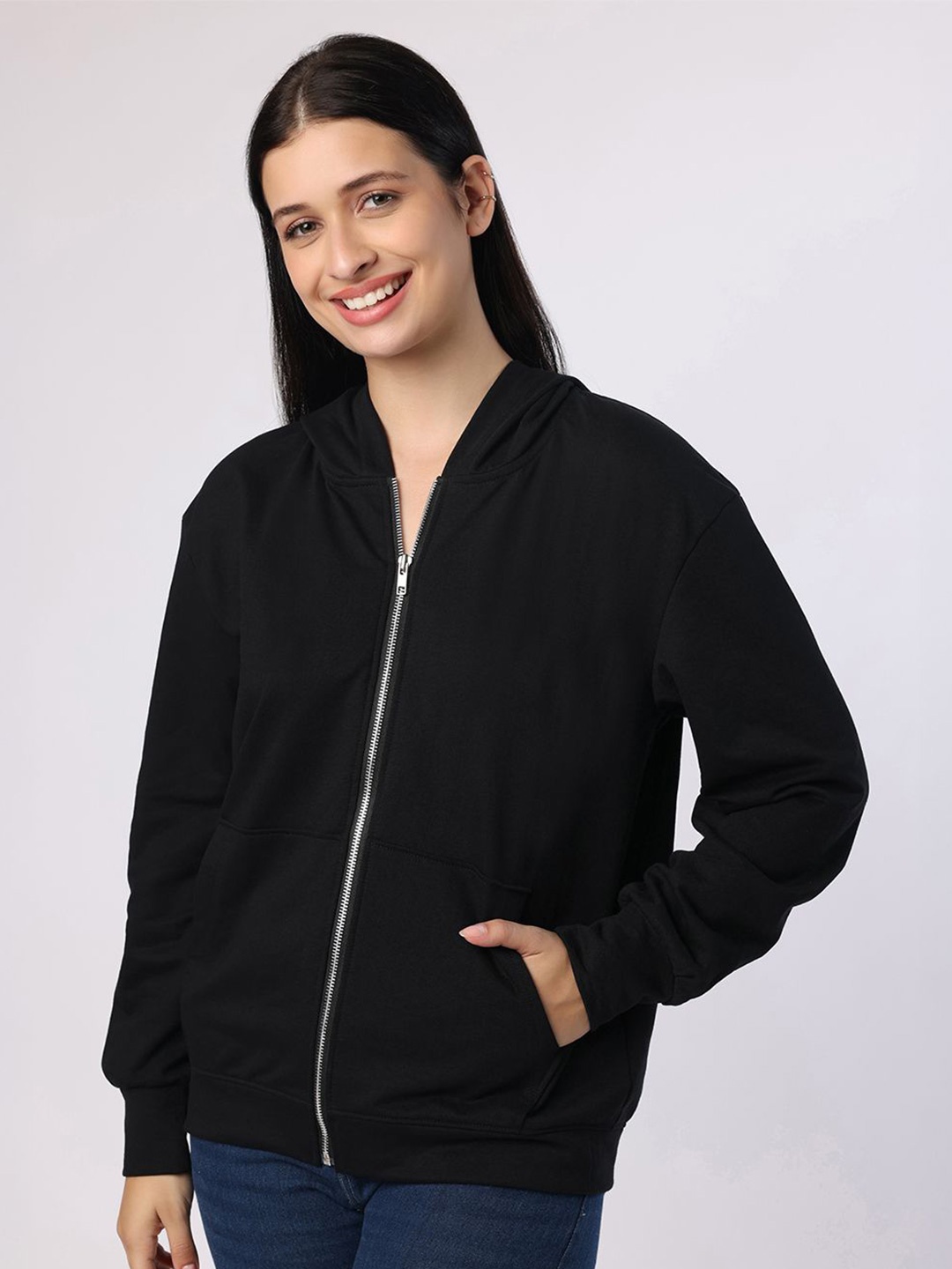 

BLANC9 Women Hooded Sweatshirt, Black