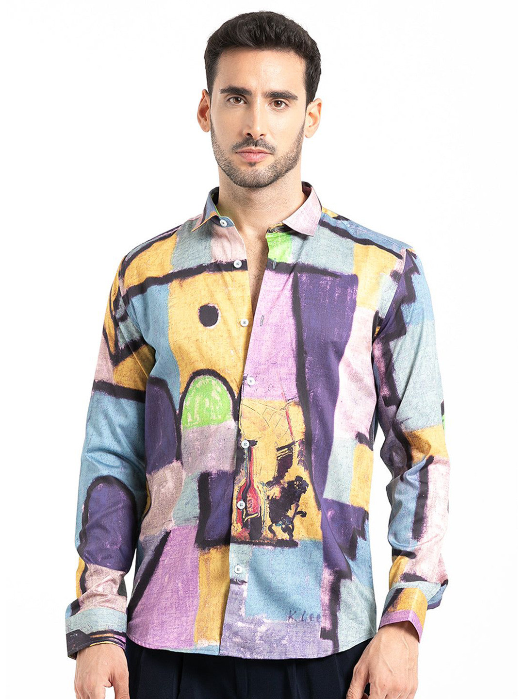 

Banana Club Men Relaxed Slim Fit Opaque Printed Casual Shirt, Multi