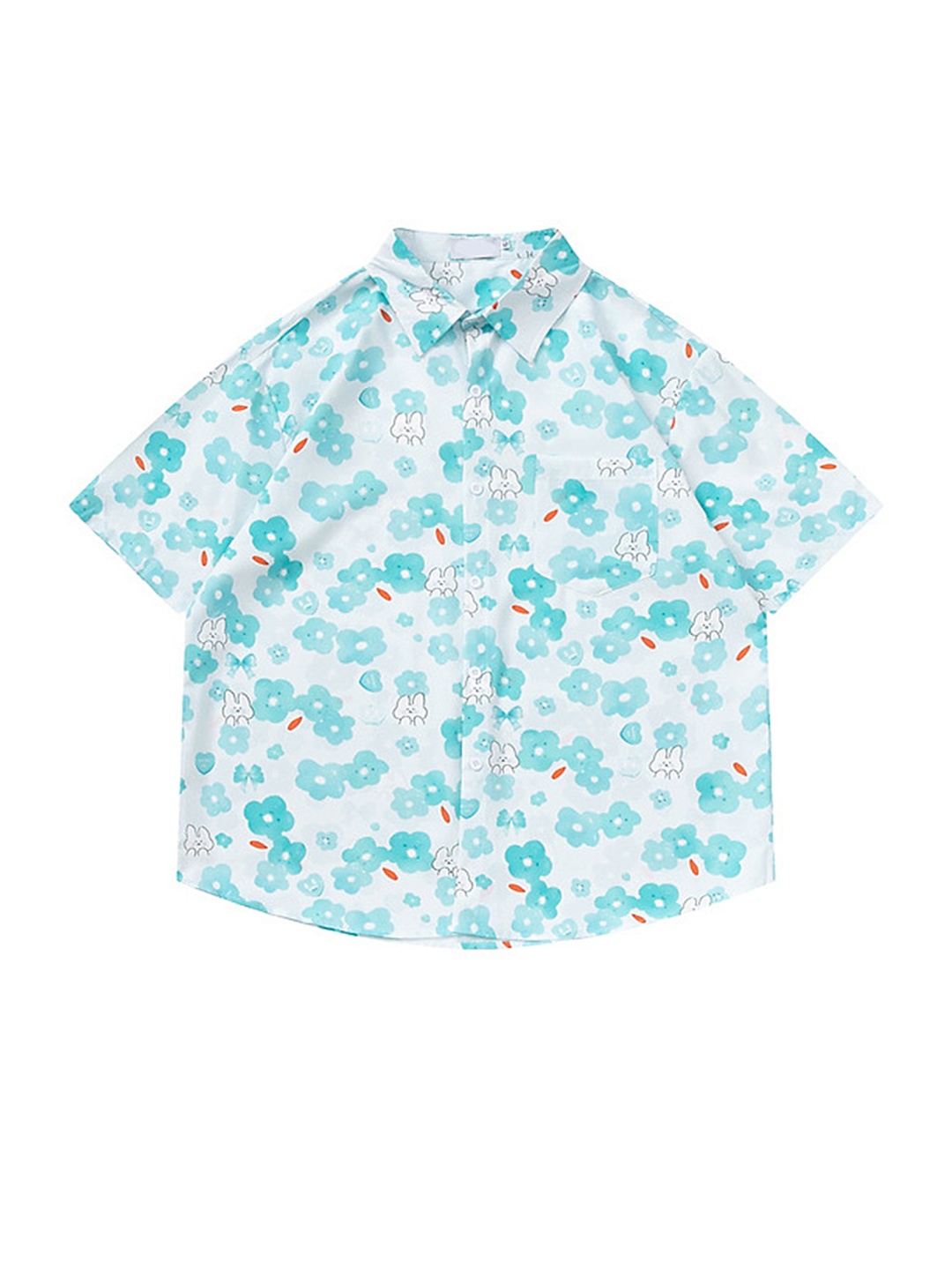 

LULU & SKY Print Shirt Style Top, Blue