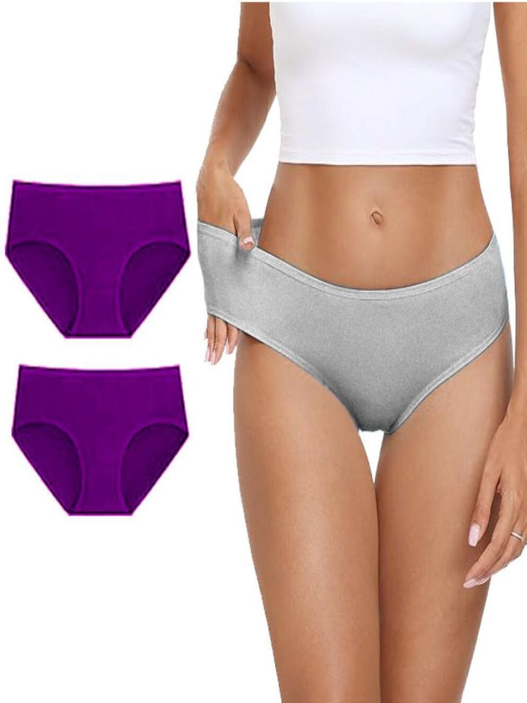 

Diving Deep Pack Of 3 Hipster Briefs DD132 Purple2, G New Pant_ies_3 PC_4XL, Purple