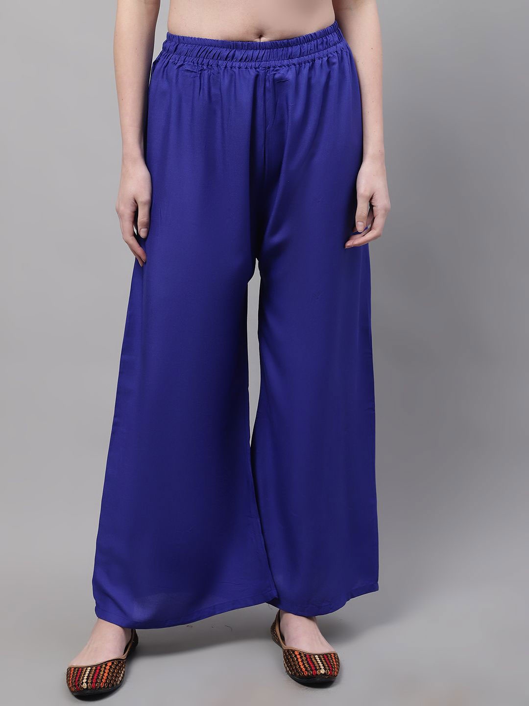 

Valles365 by S.C. Women Flared Palazzos, Blue