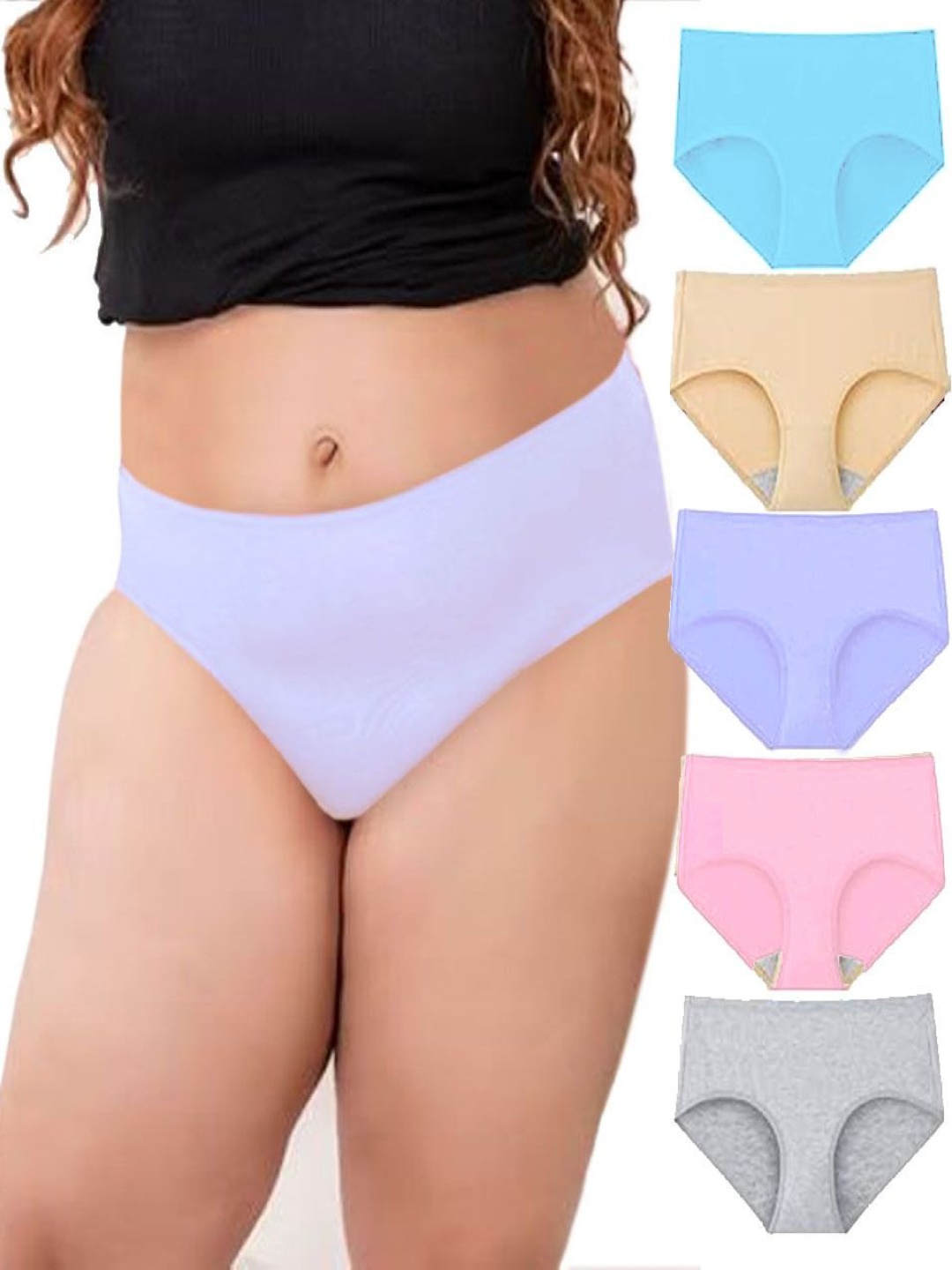 

Diving Deep Pack Of 5 Mid-Rise Hipster Briefs DD297 07, S, 47, BP, G New Pant_ies_5_PC_M, Blue