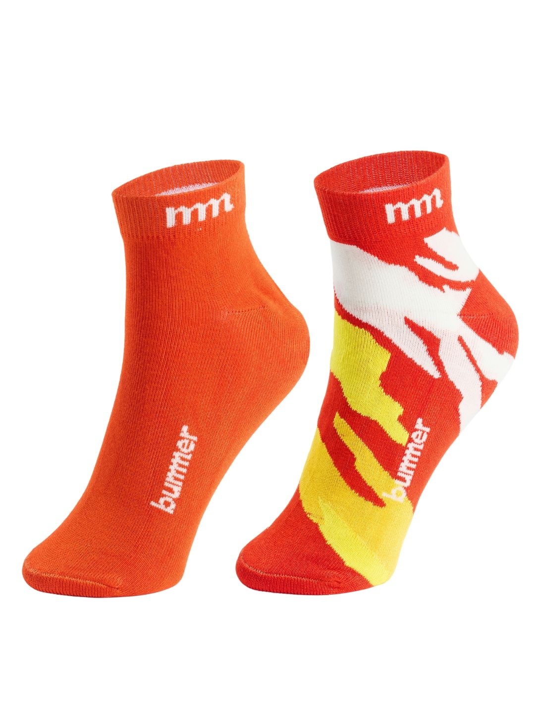 

bummer Unisex Pack Of 2 Odour-Free & Breathable Ankle Length Socks, Red