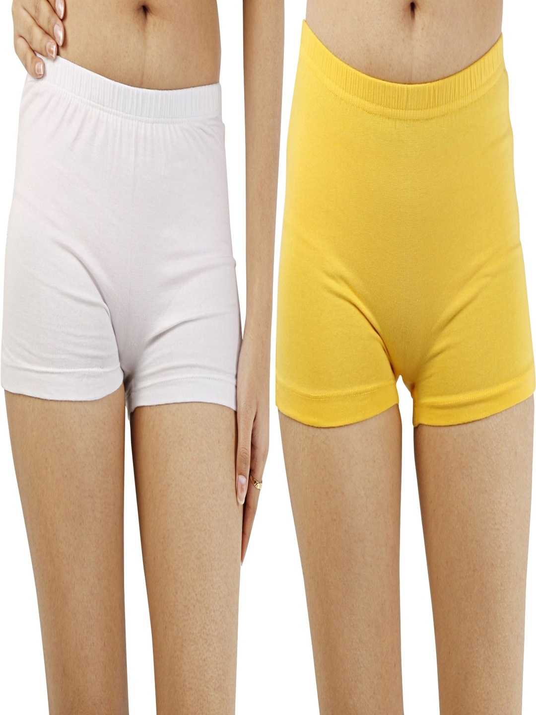 

Diving Deep Pack Of 2 Mid-Rise Boy Shorts Briefs 5White&YellowPanty_5__L, White