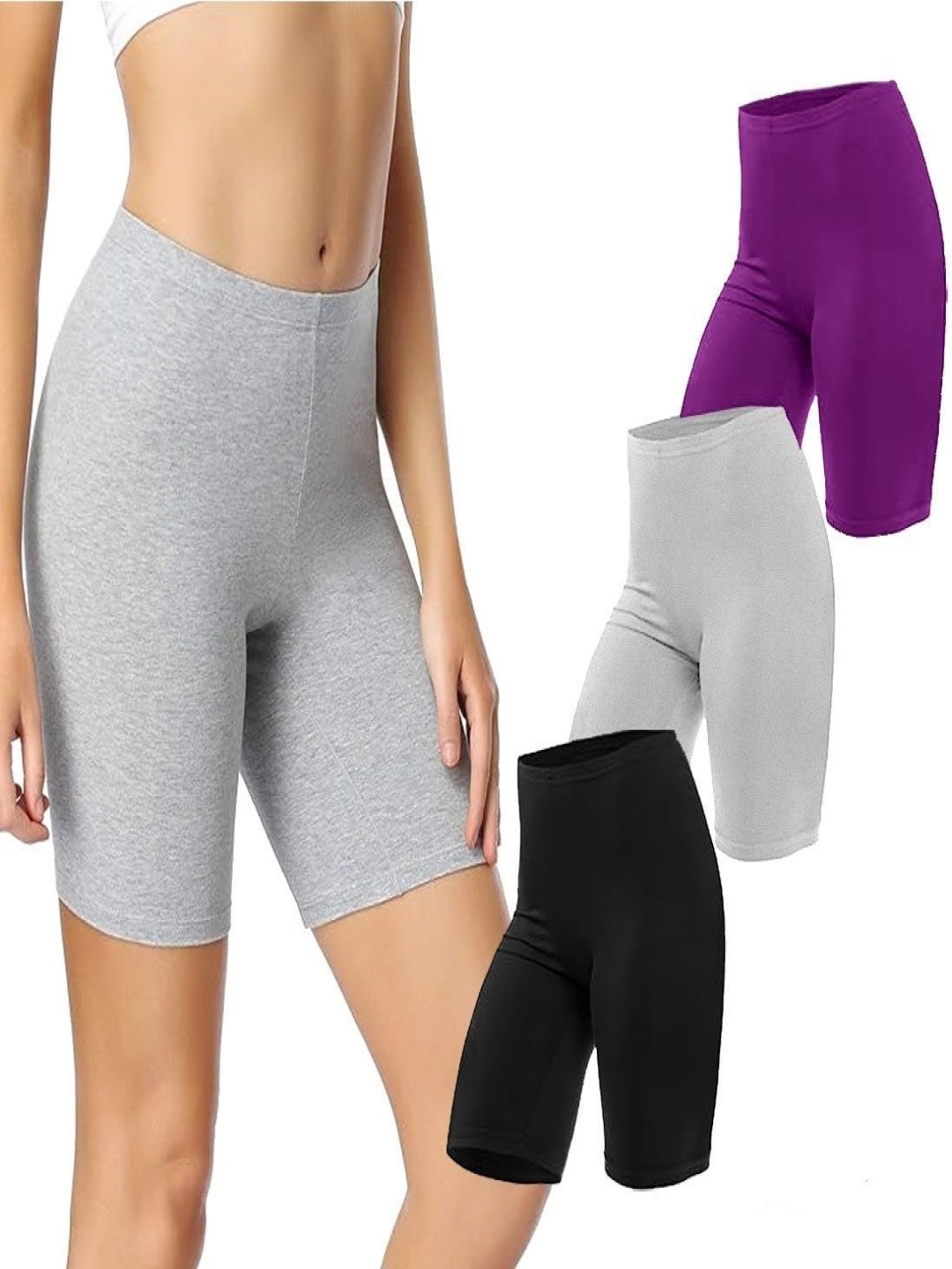 

Diving Deep Cotton Mid-Rise Above-Knee Length Tights, Black