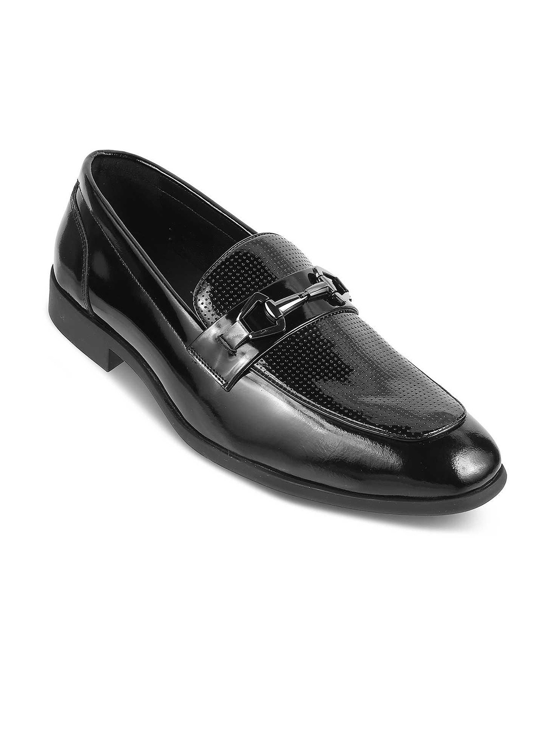 

Tresmode Men Leather Loafers, Black