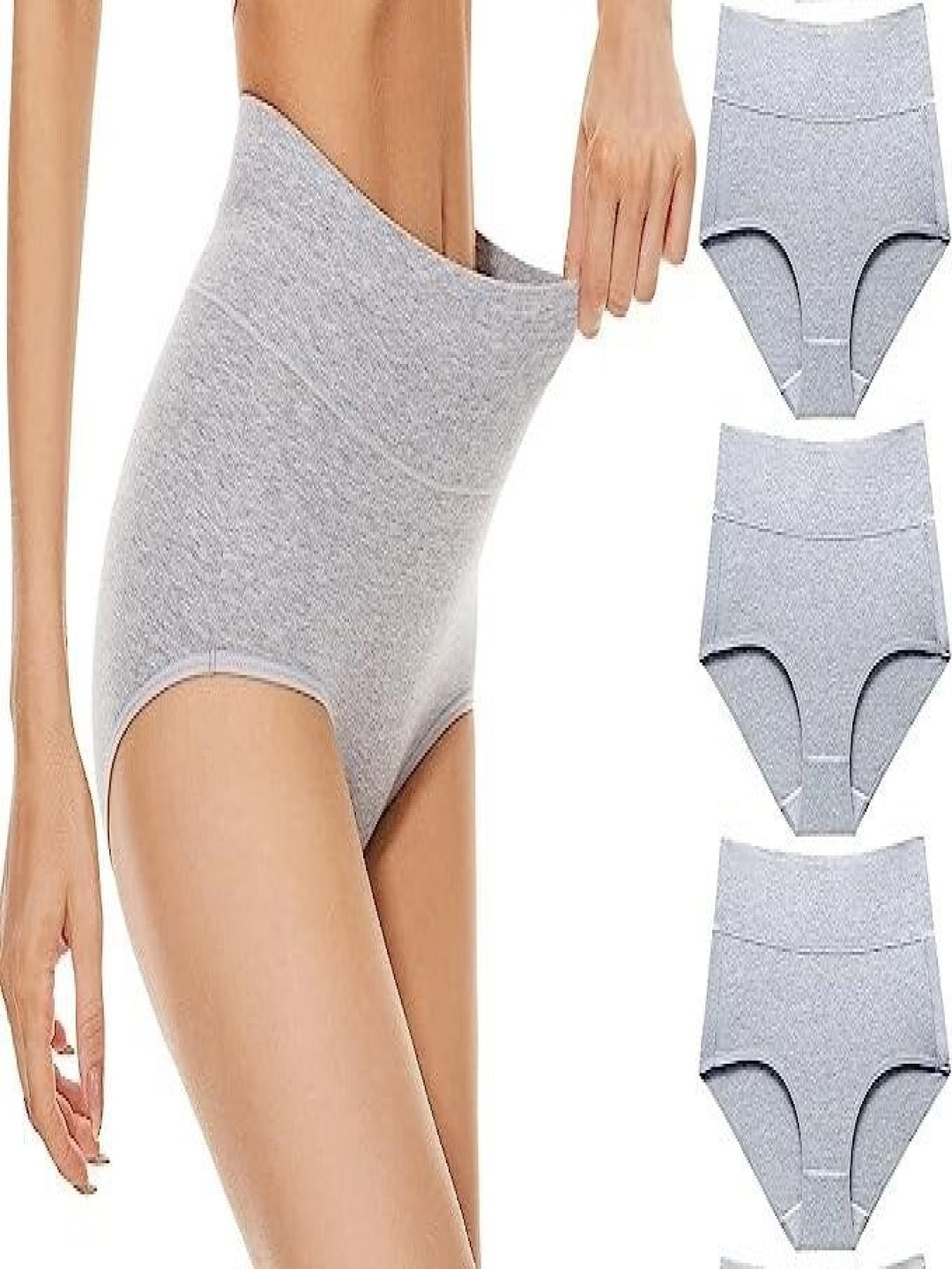 

Diving Deep Pack Of 4 High-Rise Hipster Briefs L_4_Pack of 3_M, Grey