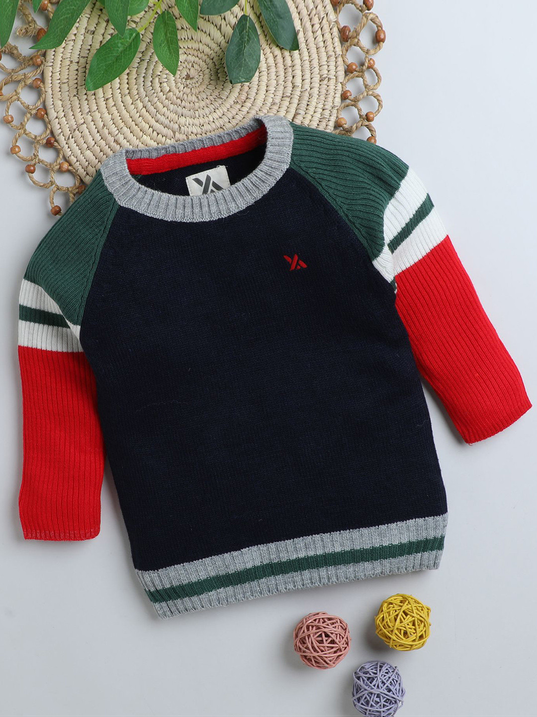 

Yellow Apple Boys Woollen Sweater Vest, Black
