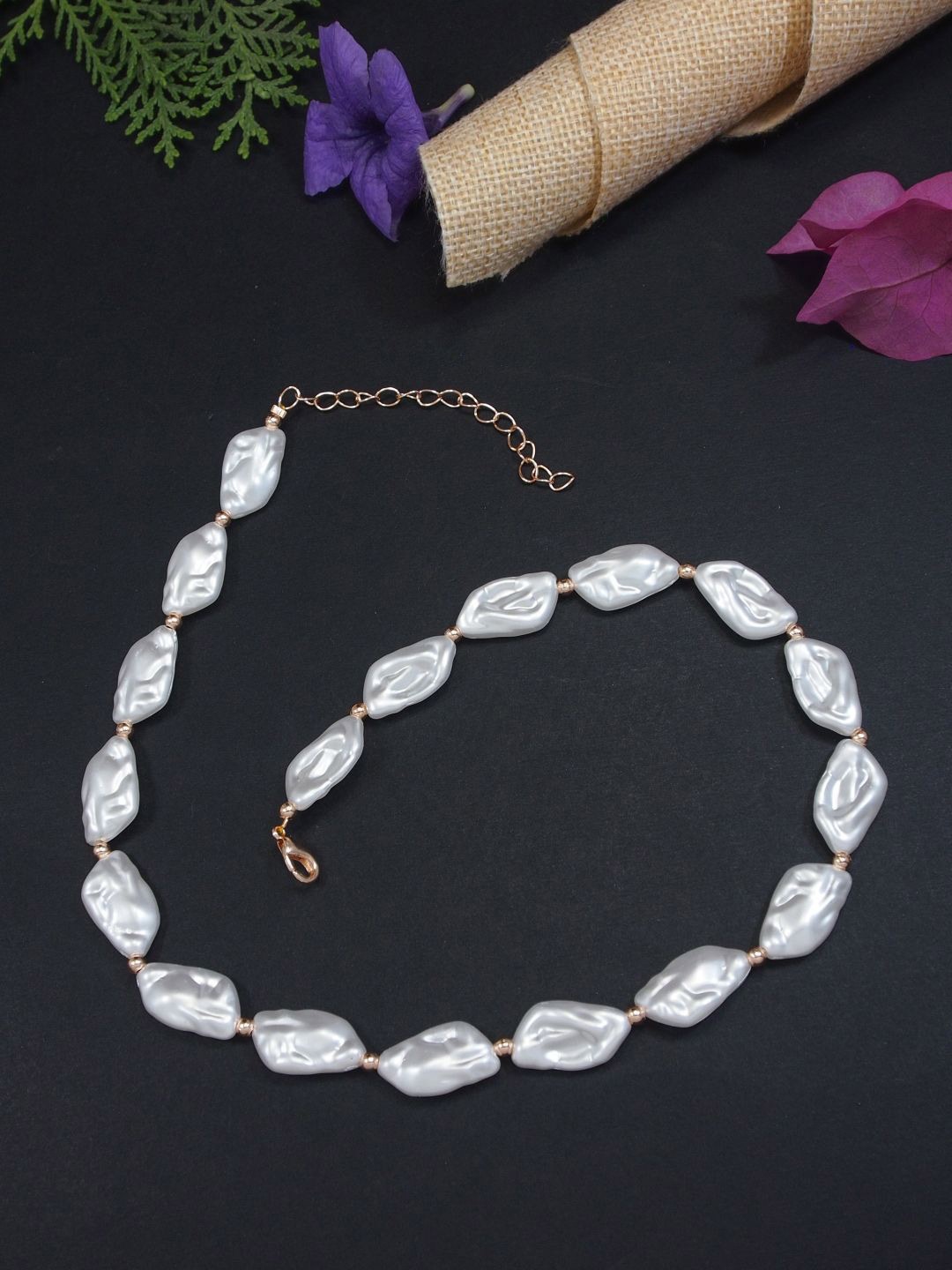 

V FASHION JEWELLERY Rose Gold-Plated Necklace