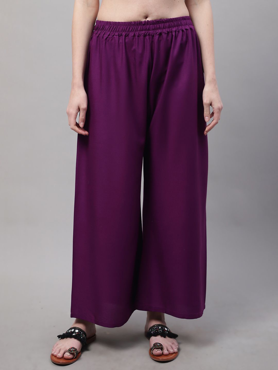 

Valles365 by S.C. Women Flared Plus Palazzo, Purple
