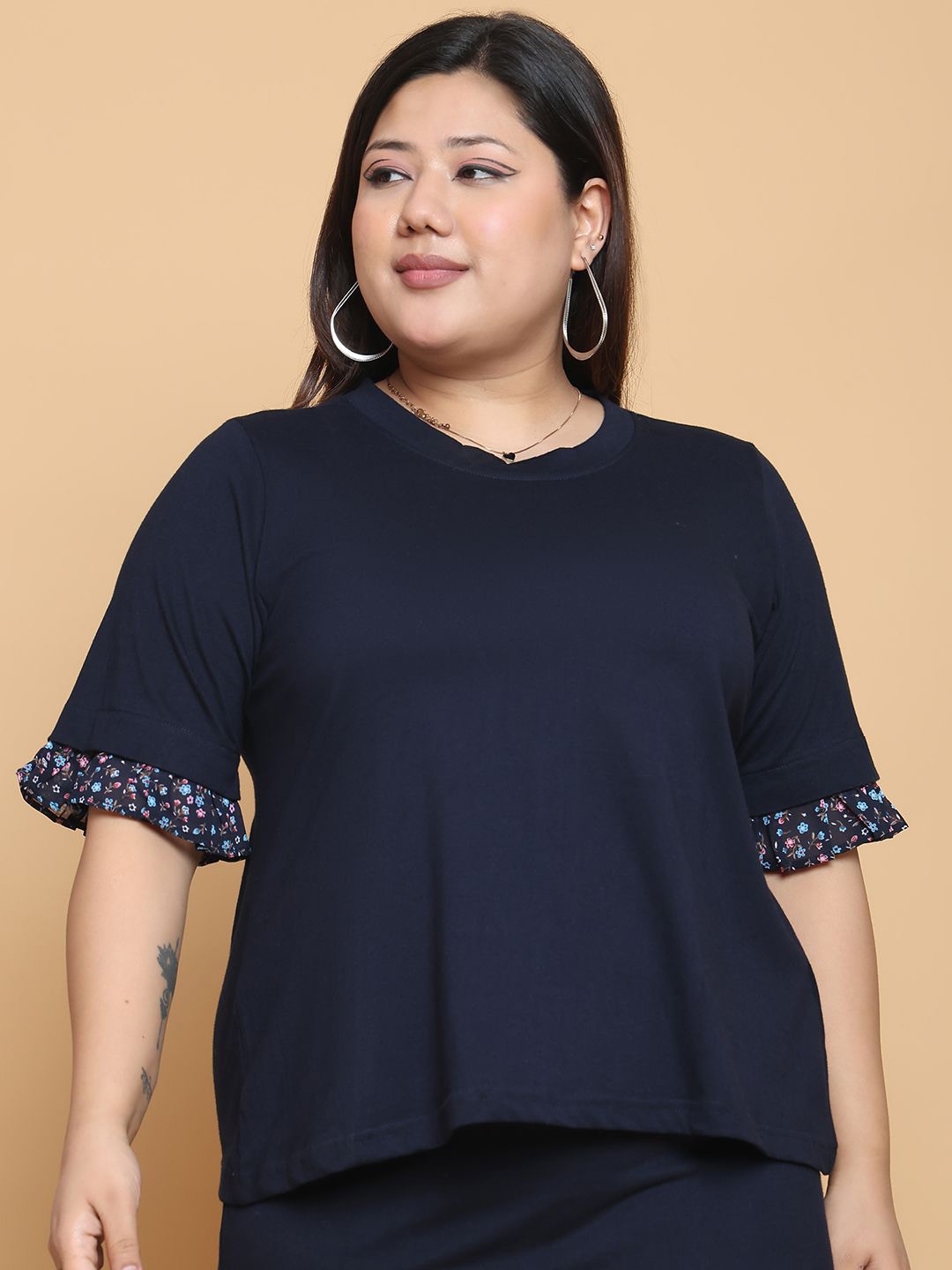 

theRebelinme Cotton Top, Navy blue