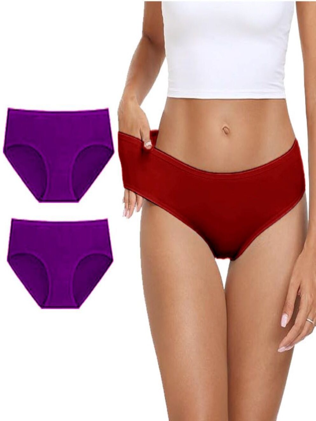 

Diving Deep Pack Of 3 Hipster Briefs DD120 Purple2, M New Pant_ies_3 PC_3XL, Purple