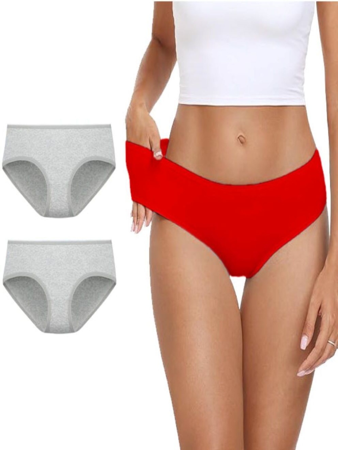 

Diving deep Pack Of 3 Cotton Mid-Rise Hipster Briefs DD116 G2, R New Pant_ies_3 PC_S, Maroon