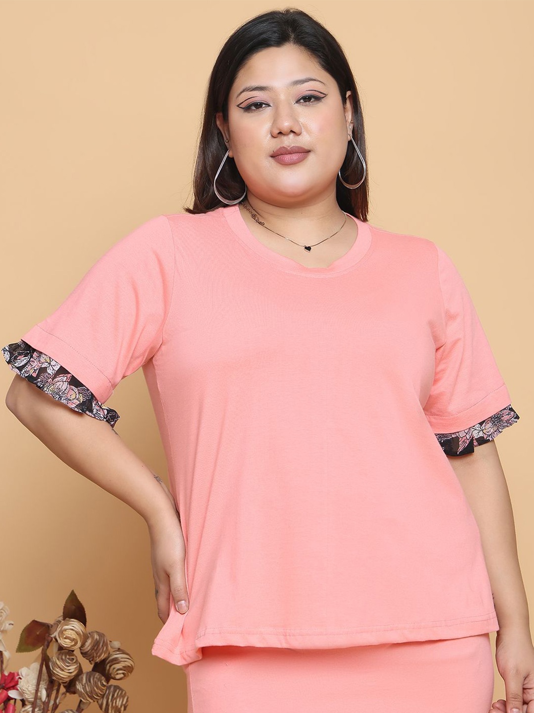 

theRebelinme Cotton Top, Peach