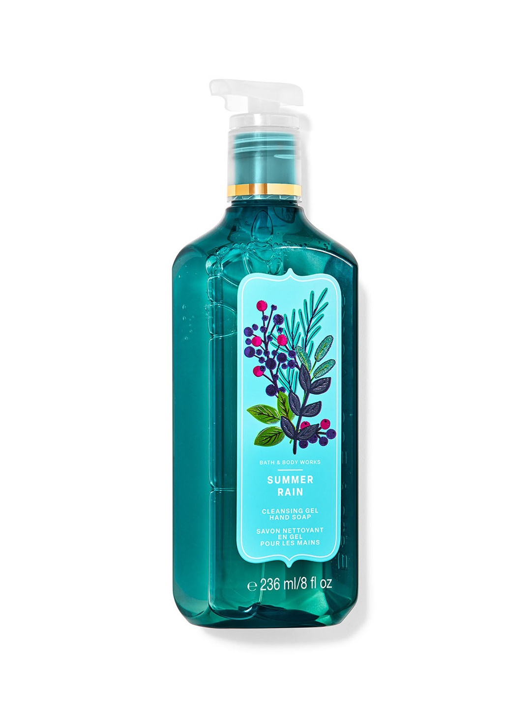 

Bath & Body Works Summer Rain Cleansing Gel Hand Soap - 236ml, Teal
