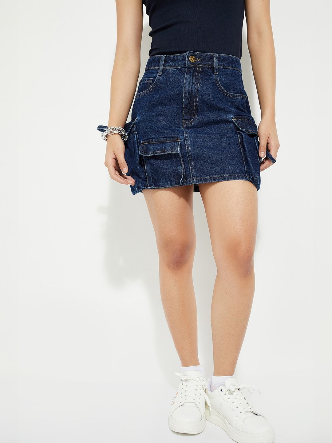

max A-Line Mini Skirt, Blue