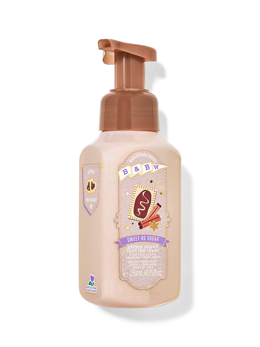 

Bath & Body Works Brown Sugar Toaster Treat Gentle & Clean Foaming Hand Soap - 259ml, Beige