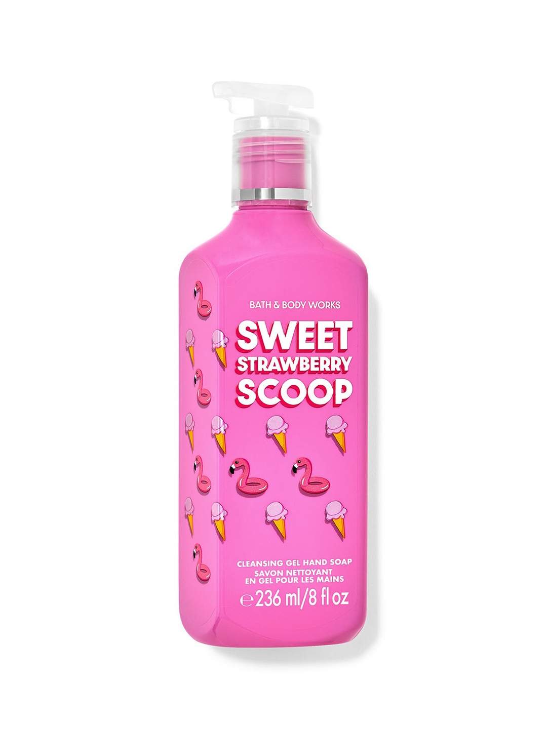 

Bath & Body Works Sweet Strawberry Scoop Cleansing Gel Hand Soap - 236ml, Pink