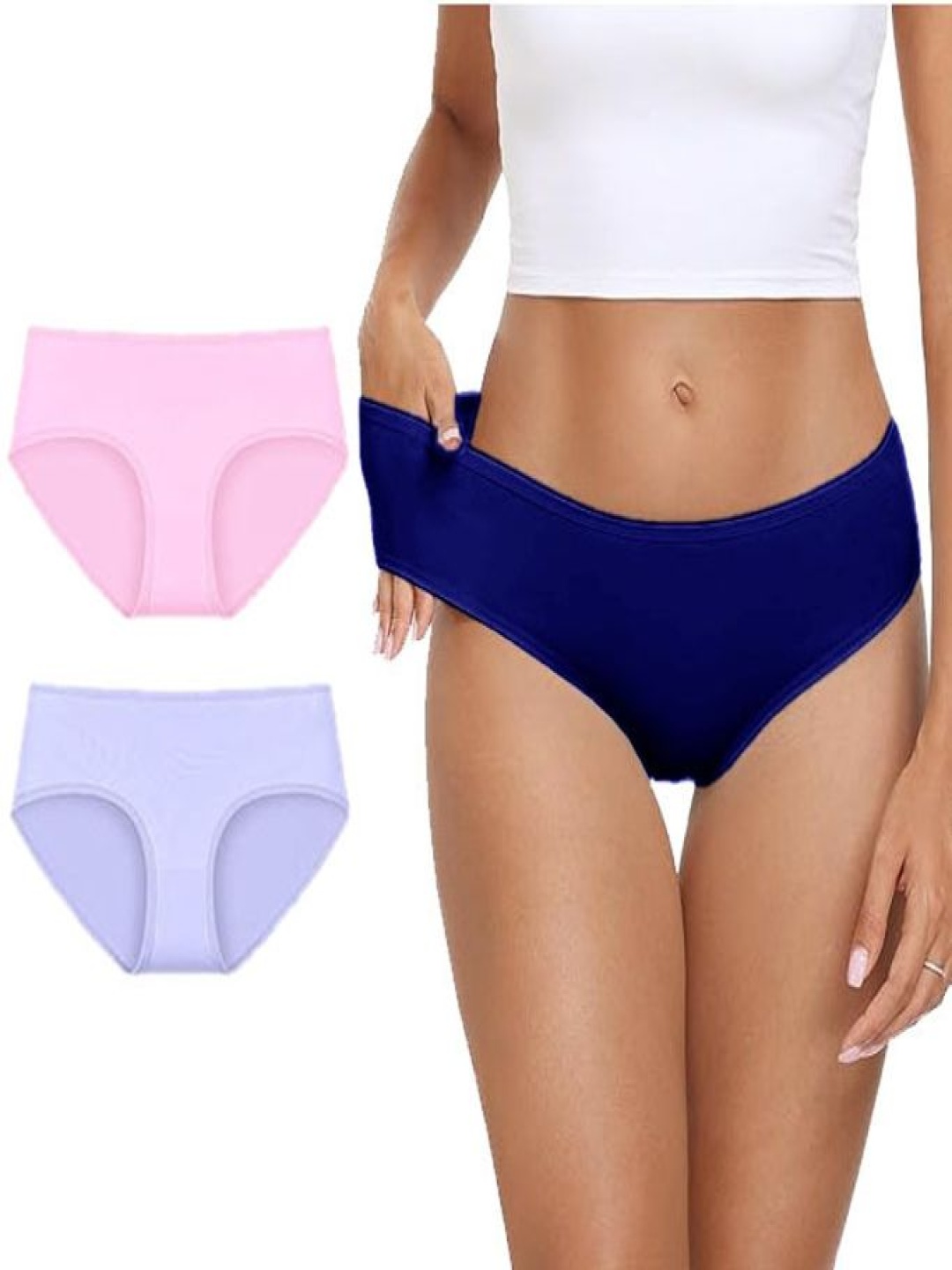 

Diving Deep Pack Of 3 Mid-Rise Hipster Briefs DD221 BP, 47, Blue New Pant_ies_3 PC_4XL
