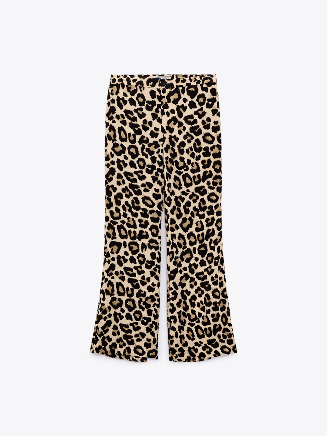 

ZARA Women Animal Printed Trousers, Brown