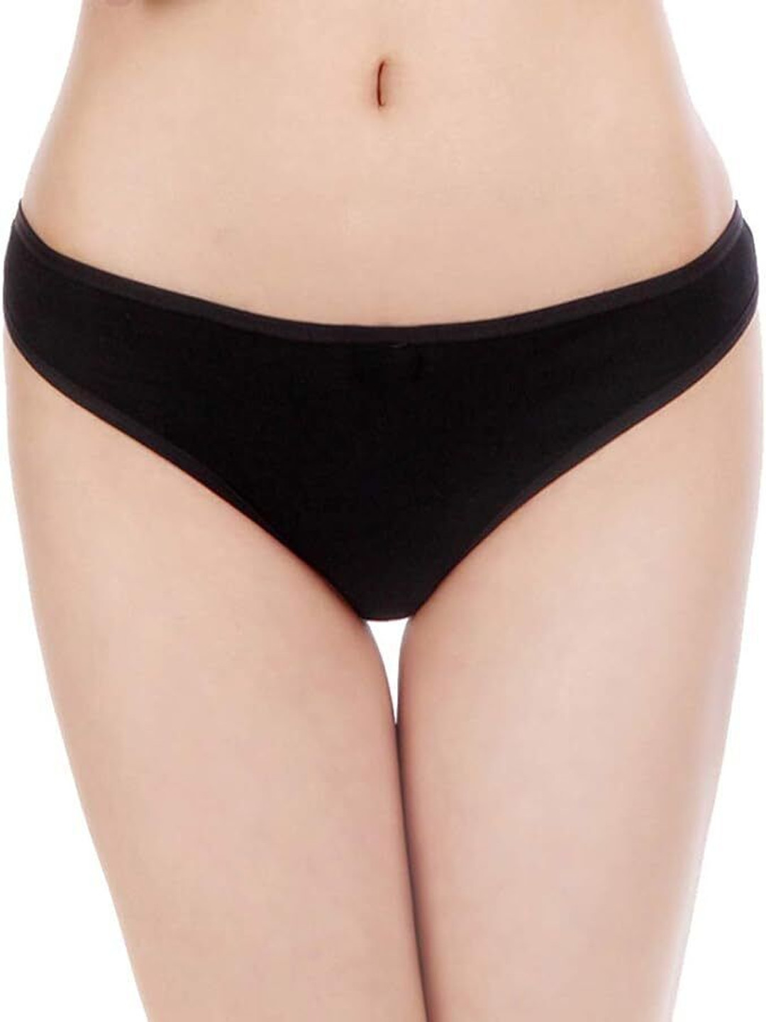 

Diving Deep Pack Of 6 Pure Cotton High-Rise Thongs Briefs B_1Thong Pack of six__3XL, Black