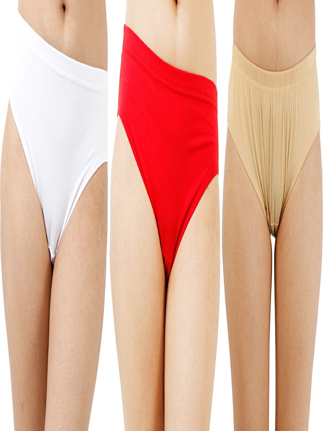 

Diving Deep Pack Of 3 Cotton Hipster Briefs 9_4Pck of 3_XL, White