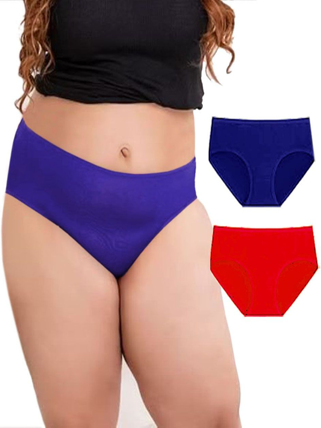 

Diving Deep Pack Of 2 Mid-Rise Hipster Briefs DD164 Blue, R New Pant_ies_2 PC_XS