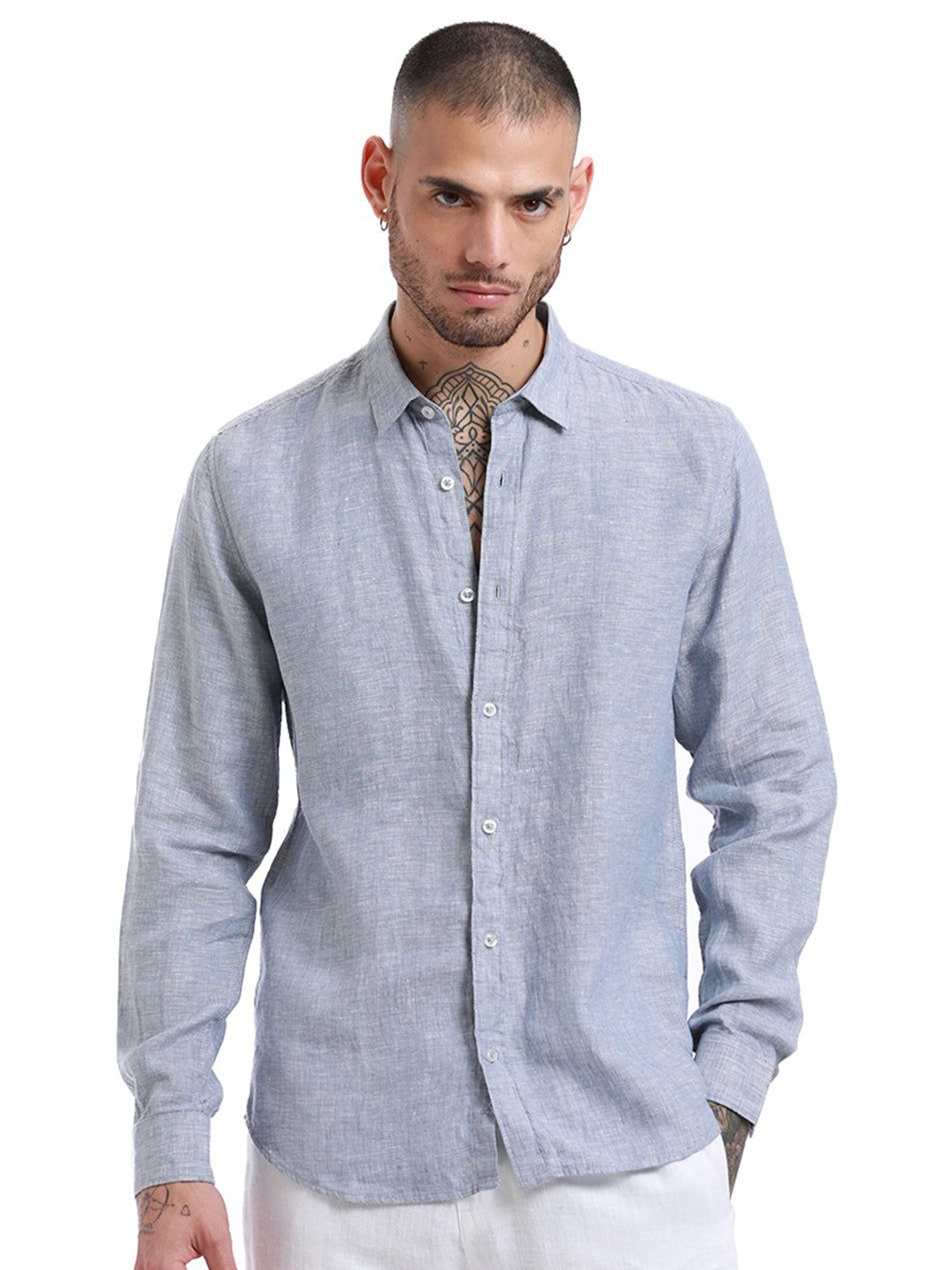 

Banana Club Men Relaxed Slim Fit Opaque Semiformal Shirt, Grey